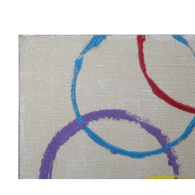 OBRAZ NA PŁÓTNIE FLOATING CIRCLES -A- 80X3X80 cm